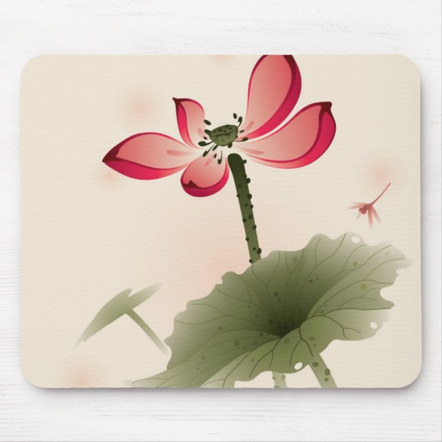 Mousepad Estilo oriental Lotus (Frente)