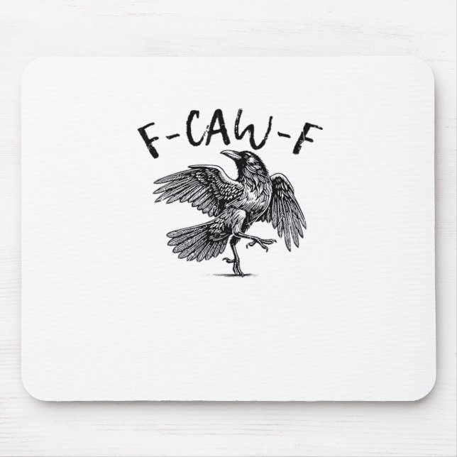 Mousepad Estilo Retro Clássico F Caw F Corvo (Frente)