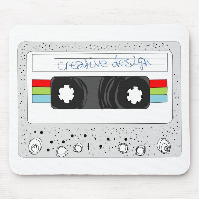 Mousepad Estilo retro da cassete de banda magnética 80s (Frente)