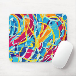 Mousepad Estilo retrô moderno abstrato Clássico colorido