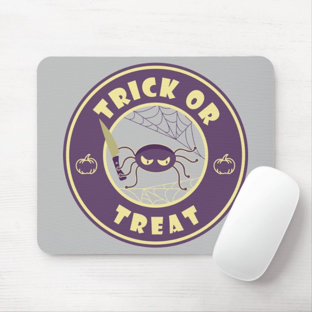 Mousepad Estilo Starbucks para a aranha do halloween (Com mouse)