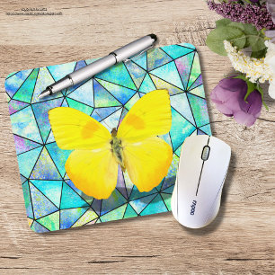 Mousepad Estilo único Fundo geométrico colorido Azul