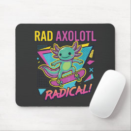 Mousepad Estilo vintage dos anos 90 Axolote Skate Rad neon
