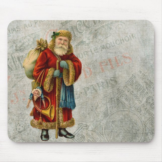 Mousepad Estilo Vintage Pai Natal Papai Noel (Frente)