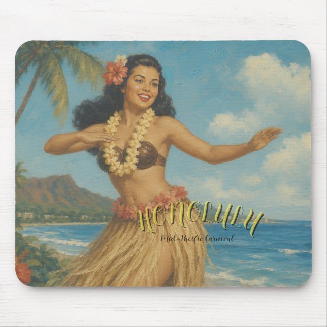 Mousepad Estilo Vintage Viagem Havaí (Frente)