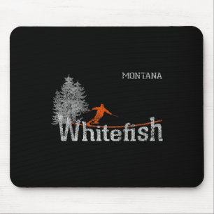 Mousepad Estilo Whitefish Montana Vintage Skiing, 1980