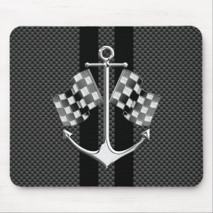 Mousepad Estilos de Cromo de Fibra de Carbono Náutica