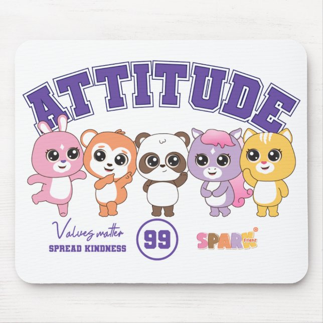 Mousepad Estique-se com Amigos Adoráveis de Animais (Frente)