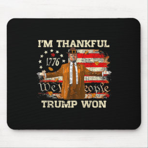 Mousepad Estou agradecido Trump Won Ação de Graças à Turqui
