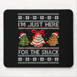 Mousepad Estou Aqui Apenas Para Os Bolos De Natal Lanche De