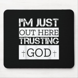 Mousepad Estou Aqui Confiante Em Deus Cristão Religioso