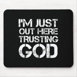 Mousepad Estou Aqui Confiante Em Deus Cristão Religioso