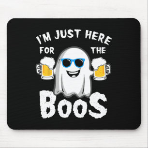 Mousepad Estou aqui pela cerveja Dia de as Bruxas engraçado