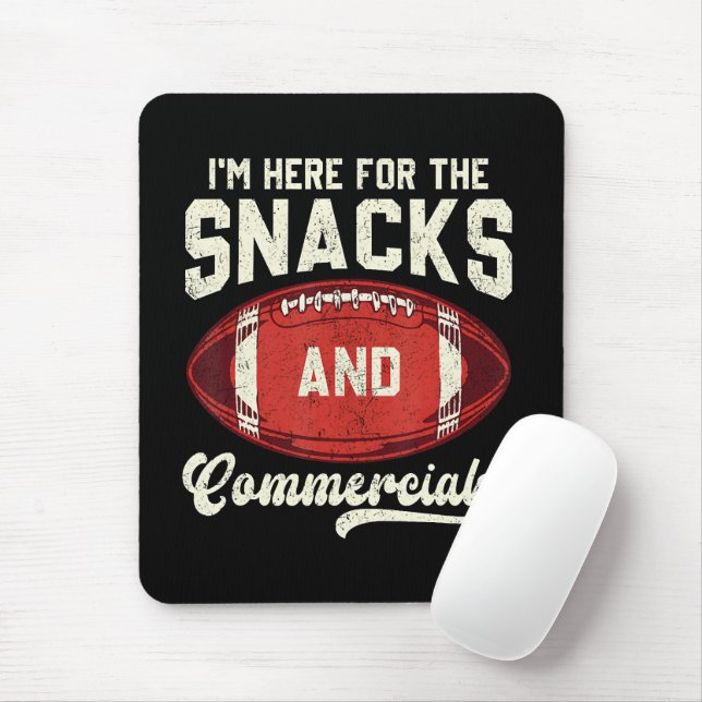 Mousepad Estou Aqui Pelos Lanches E Comerciais de Futebol A (Com mouse)