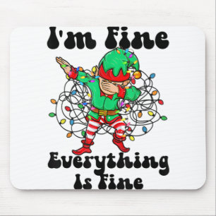 Mousepad Estou bem, está tudo bem, Luzes de Natal Dabbi