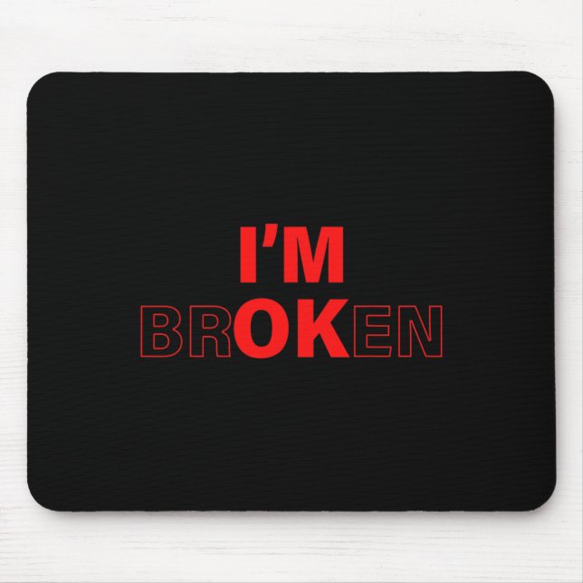 Mousepad Estou bem - Estou farto de overdose de doença invi (Frente)