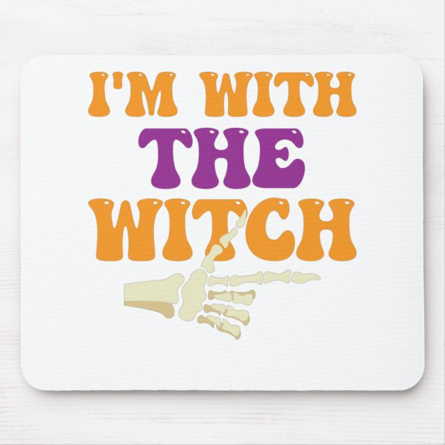 Mousepad Estou Com A Bruxa Halloween (Frente)