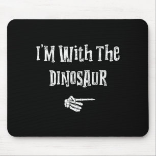 Mousepad Estou Com Fantasia de Dinossauro de Halloween Casa