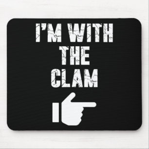 Mousepad Estou com o Clam Divertido Fácil Brincadeira de Ha