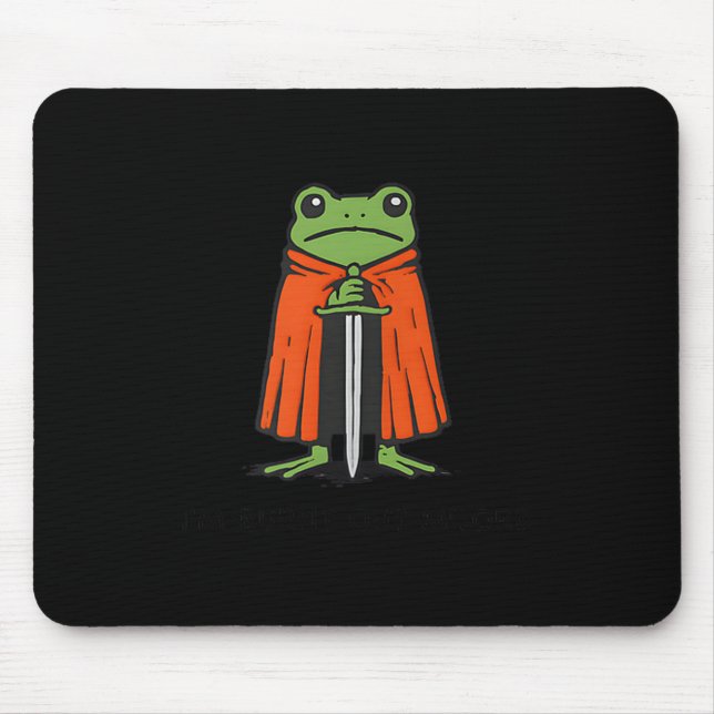 Mousepad Estou Esgotado M'lord Funny Knight Frog Meme Rapaz (Frente)