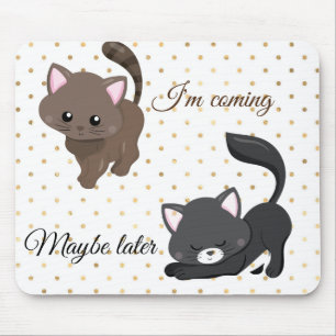 Mousepad Estou indo, talvez mais tarde, Bolinhas do mouse