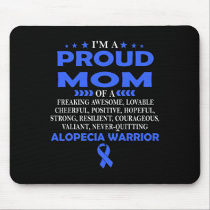 Mousepad Estou orgulhosa de Alopecia guerreira