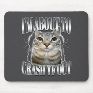 Mousepad Estou Prestes a Desmaiar Gato Olhando Fixamente Di