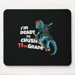 Mousepad Estou Pronto Para Dominar o Dinossauro de Skate 11