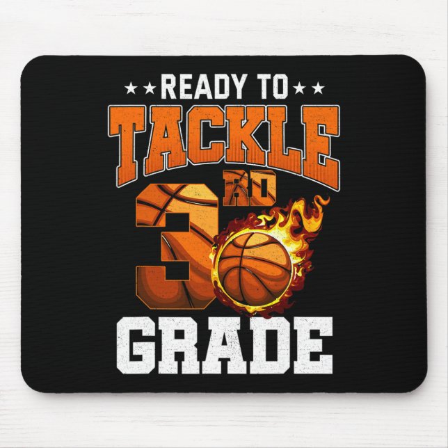 Mousepad Estou pronto para enfrentar o basquete do 3º ano d (Frente)