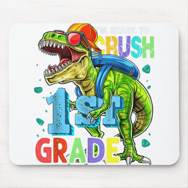 Mousepad Estou pronto para esmagar 1rua de Dinossauro Rex. (Frente)