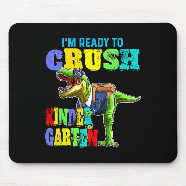Mousepad Estou pronto para esmagar o dinossauro do jardim d (Frente)