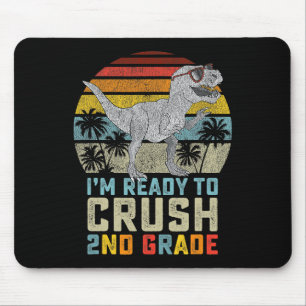 Mousepad Estou pronto para esmagar o Dinossauro segundo de 