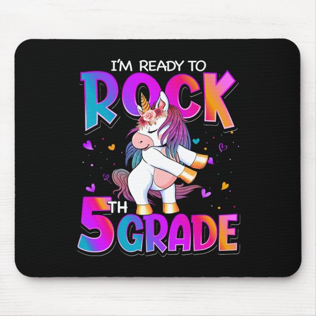 Mousepad Estou pronto para fazer 5 de Unicórnio de volta à  (Frente)
