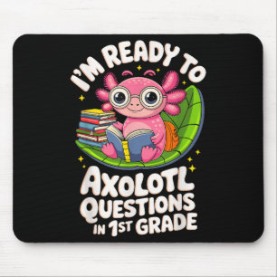 Mousepad Estou pronto para perguntas da Axolotl lendo 1rua 