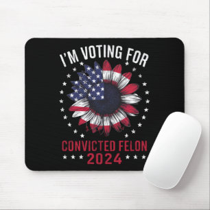Mousepad Estou votando no condenado pro Trump 2024