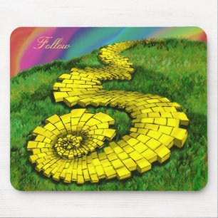 Mousepad Estrada amarela do tijolo