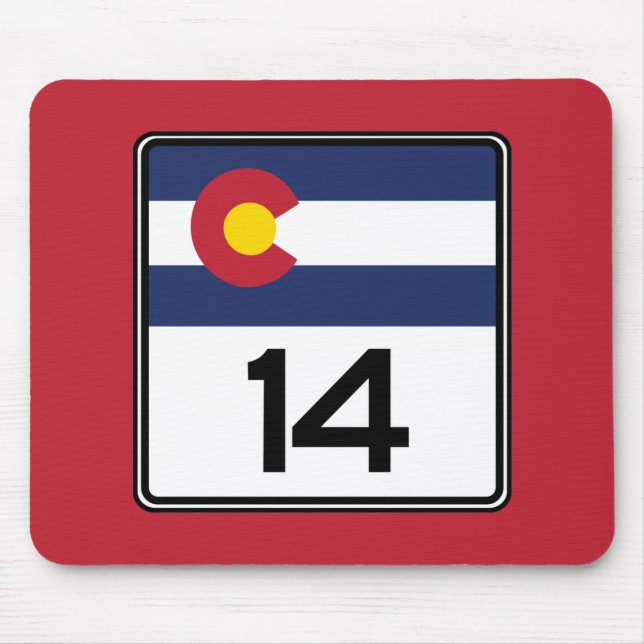 Mousepad Estrada de estado 14, Colorado, EUA (Frente)