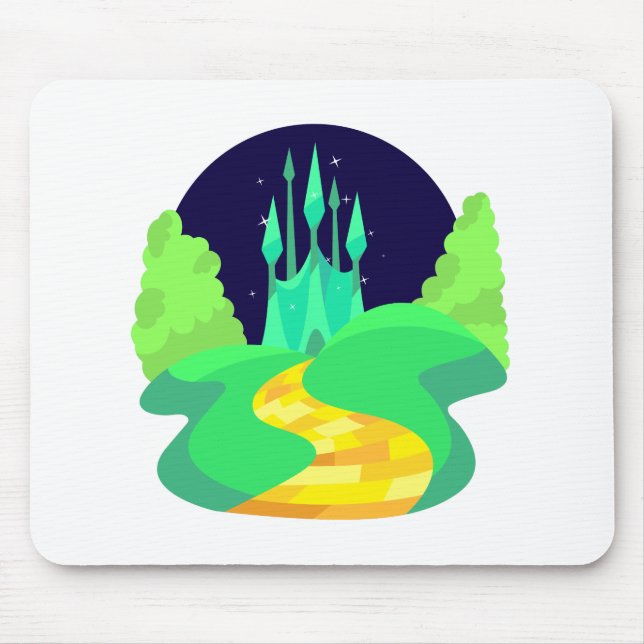 Mousepad estrada de tijolos amarela (Frente)