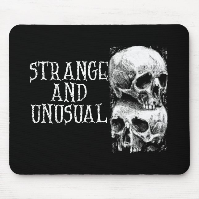 Mousepad Estranho Gótico E Design Incomum Do Crânio (Frente)