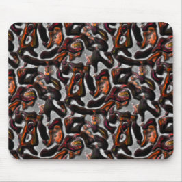 Mousepad Estranho manchado de vermelho até textura de coral