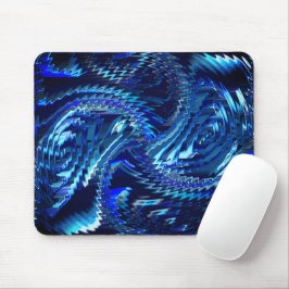 Mousepad Estrela azul ondulada com traçados em ziguezague