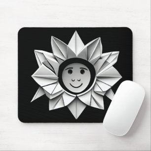 Mousepad Estrela Branca De Origami Com Sorriso
