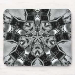 Mousepad Estrela cinza escuro do caleidoscópio