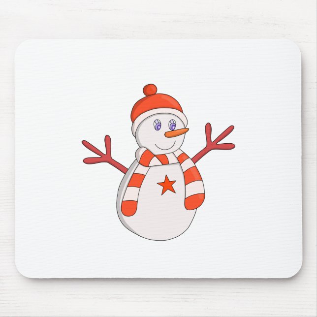 Mousepad Estrela Cute Snowman (Frente)