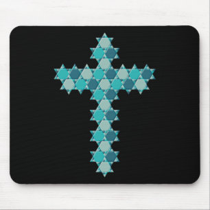 Mousepad Estrela da Illusão Óptica Azul de David Star