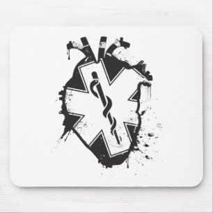 Mousepad estrela da vida coração anatômico