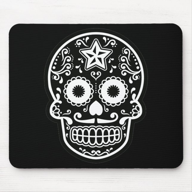 Mousepad Estrela de Açúcar Preto e Branco (Frente)