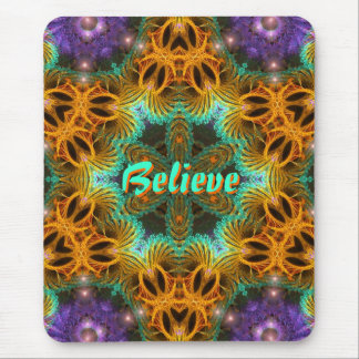 Mousepad Estrela de Arte Fraxtal Laranja Aqua Roxo