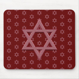 Mousepad Estrela de Davi Rosa Sem Costura