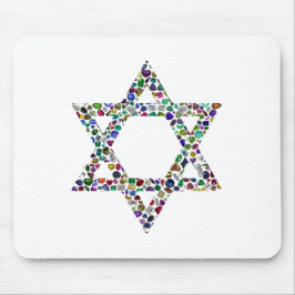 Mousepad Estrela de David feita com Gemstones em Todas as C